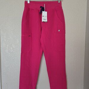 Figs XS Yola with Yoga Waistband Pink Scrub Pants